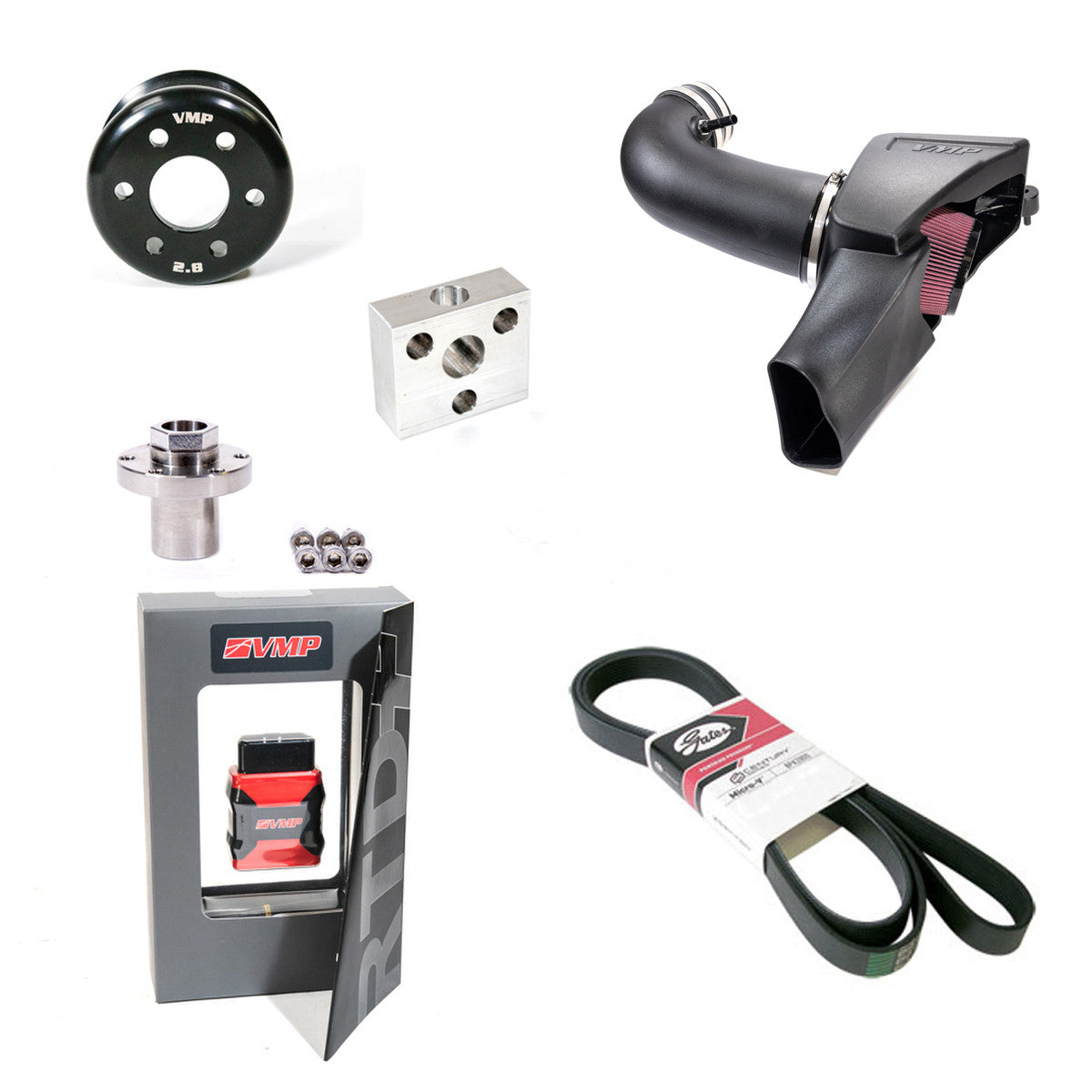 VMP '20+ GT500 Stage 3 Induction Pack - JLT, 2.8" pulley, hub, tool, HP RTD , 8 HP credits and Custom Tuning - VMP-PK20GT5-S3