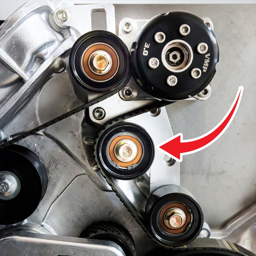 VMP Predator smooth upper idler kit for '20+ GT500 & '23+ Raptor 5.2 L SC