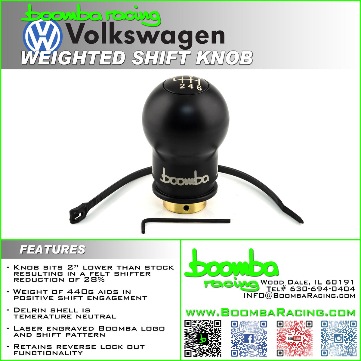 Boomba Racing MK7 GTI - Golf r Short Throw Weighted Shift Knob - 440 Grams