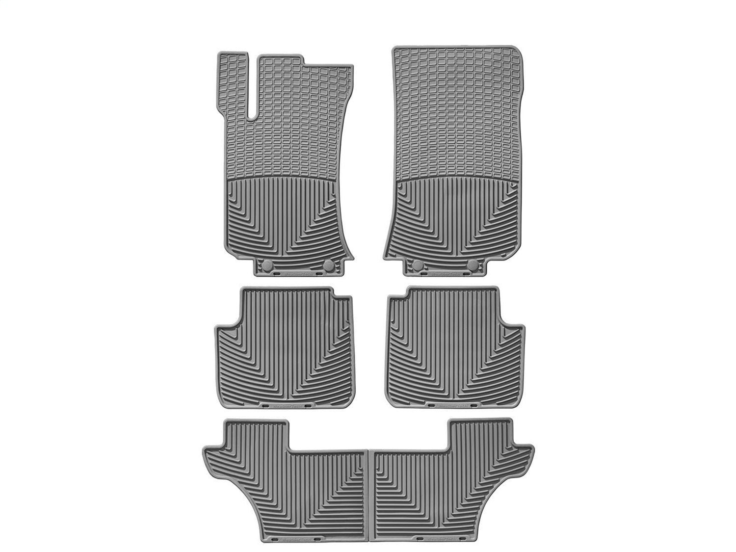 Weathertech - All Weather Floor Mats - Gray Front Rear and Third Row 06-12 Mercedes Benz R-Class / 07 Mercedes Benz R63-