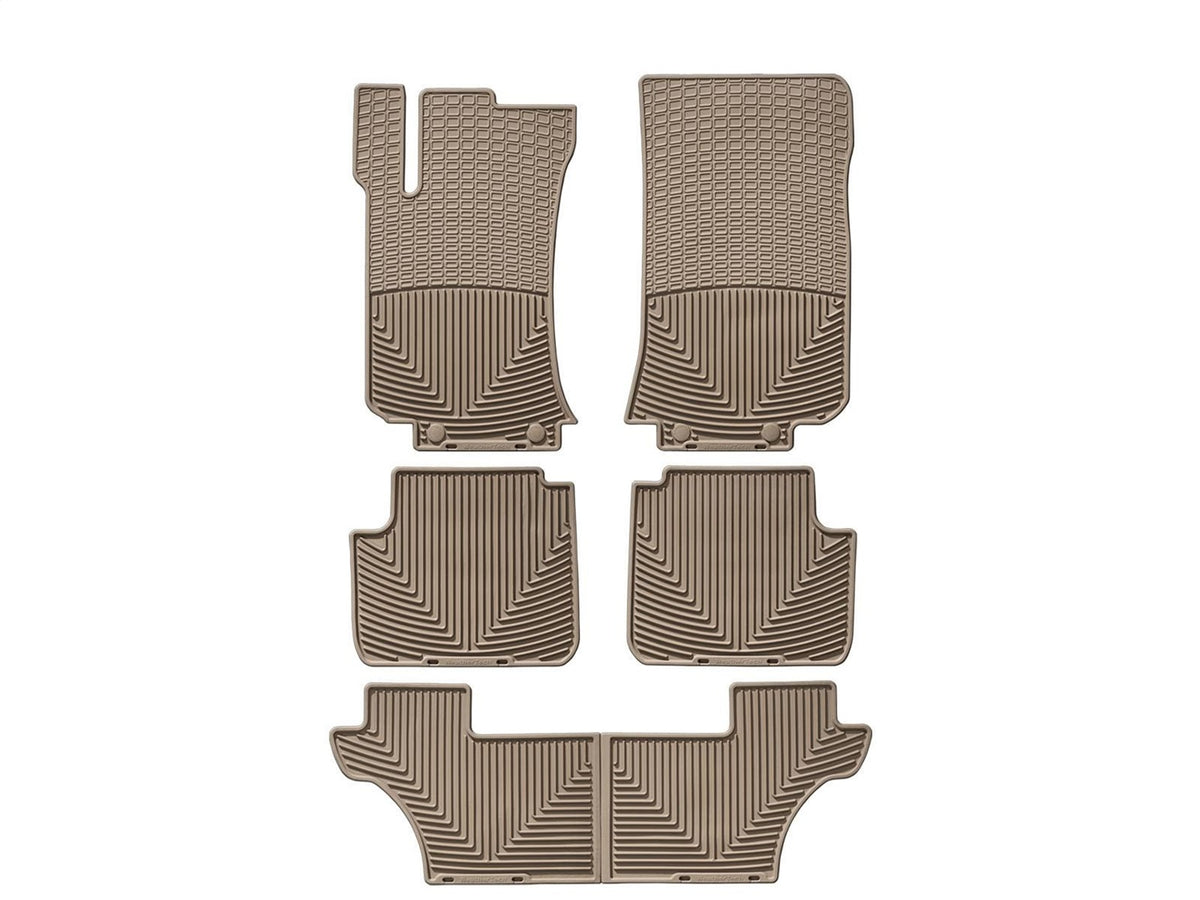 Weathertech - All Weather Floor Mats - Tan Front Rear and Third Row 06-12 Mercedes Benz R-Class / 07 Mercedes Benz R63-A