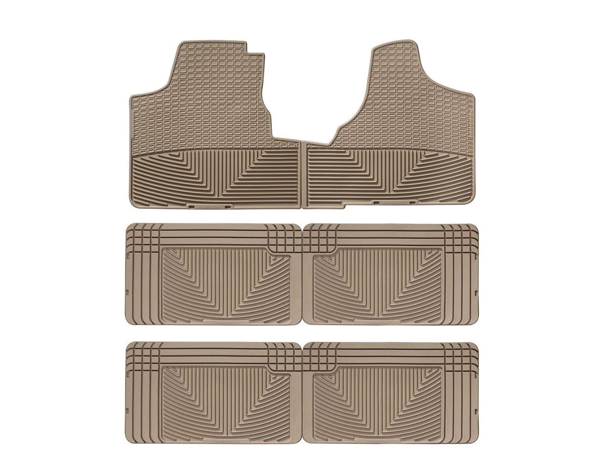 Weathertech - All Weather Floor Mats - Tan Front Rear and Third Row 01-03 Chrysler Voyager / 96-07 Dodge Caravan - W16TN