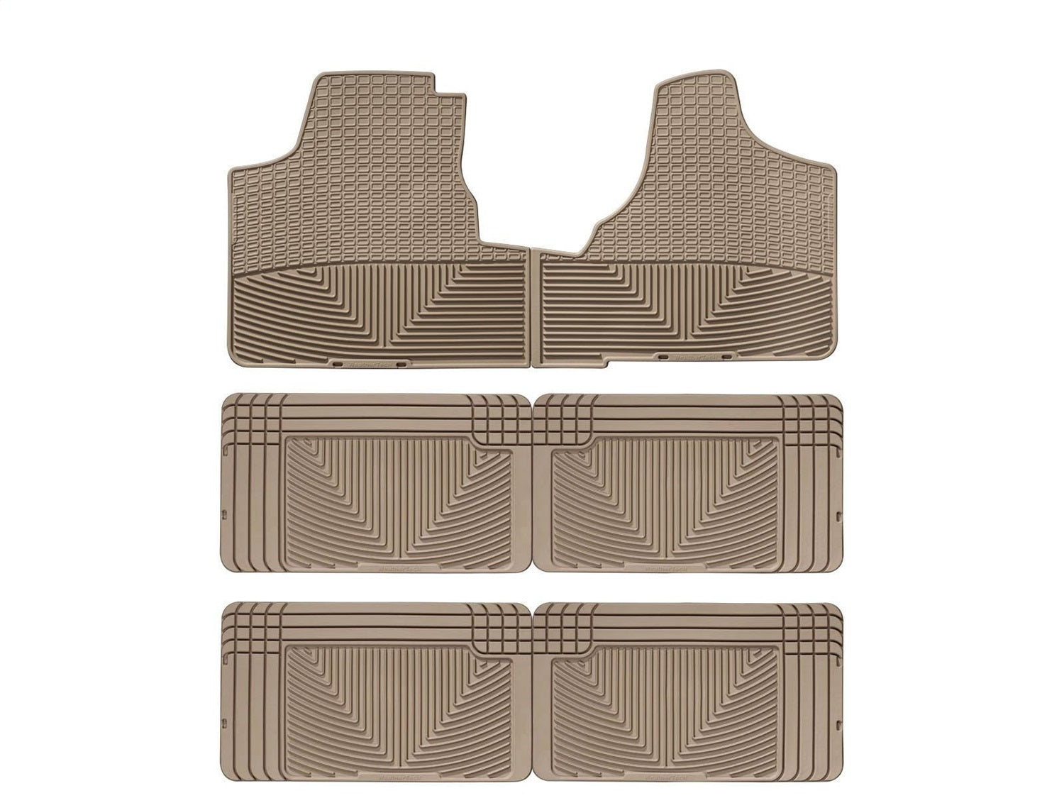 Weathertech - All Weather Floor Mats - Tan Front Rear and Third Row 01-03 Chrysler Voyager / 96-07 Dodge Caravan - W16TN