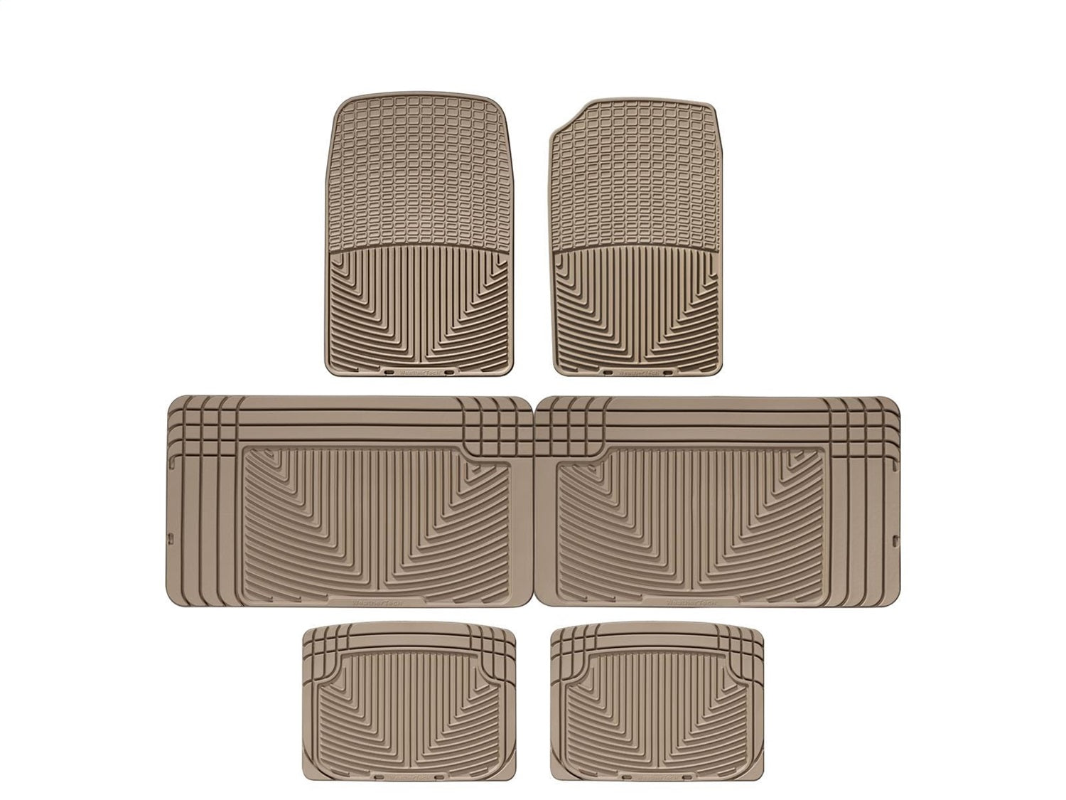 Weathertech - All Weather Floor Mats - Tan Front Rear and Third Row 03-06 Ford Expedition / 03-06 Lincoln Navigator - W3