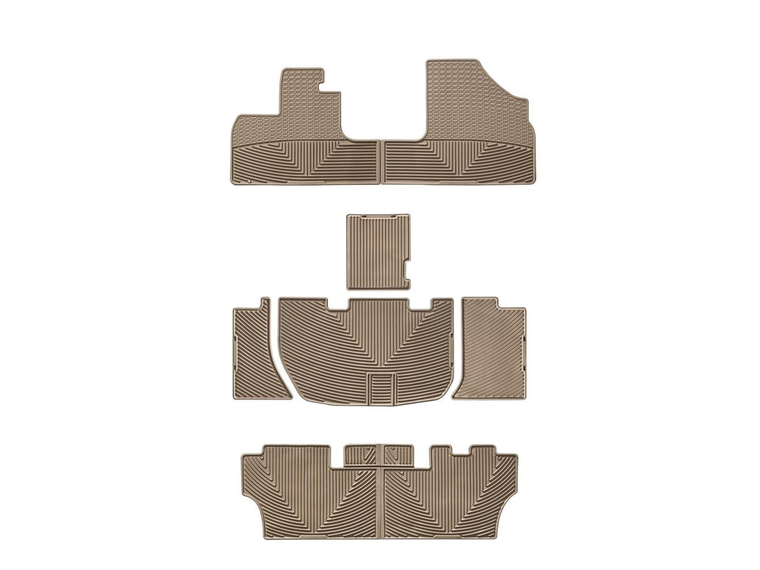 Weathertech - All Weather Floor Mats - Tan Front Rear and Third Row 05-10 Honda Odyssey - W48TNW159TNW160
