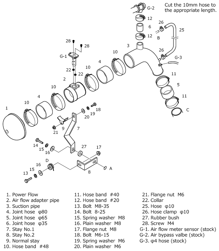 HKS Racing Suction Specification Vehicle Type: CBA-CZ4A - 70020-AM105