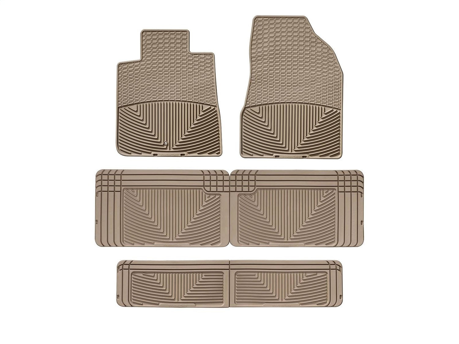 Weathertech - All Weather Floor Mats - Tan Front Rear and Third Row - W68TNW25TNW60TN