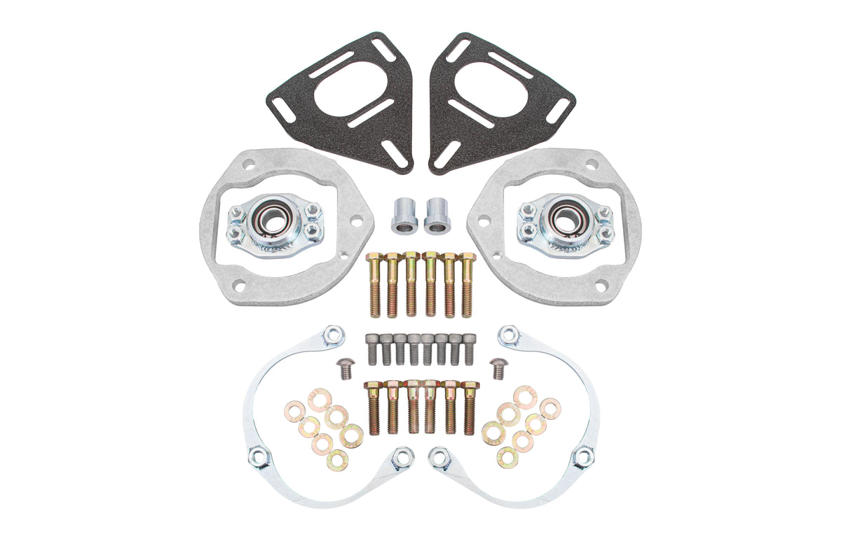 BMR 16-24 Chevy Camaro Caster Camber Plates - Black Hammertone - WAK360H