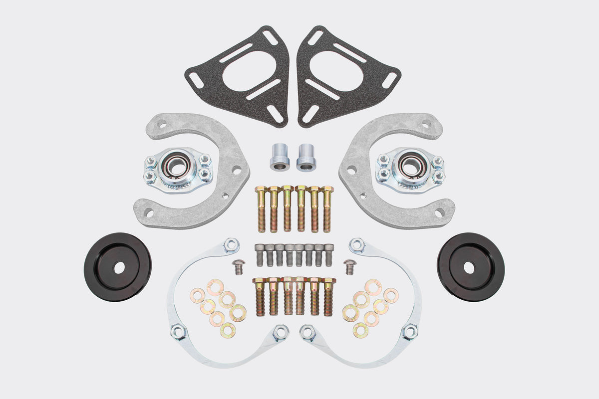 BMR 16-24 Chevrolet Camaro Caster Camber Plates (Coil-Over Only) - Black Hammertone - WAK361H