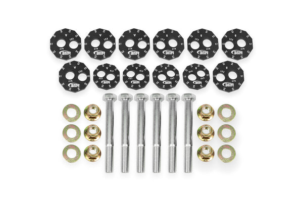 BMR 06-13 Chevrolet Corvette C6 Z06 / 09-13 ZR1 Camber Bolt Kit - Black Anodized - WAK562