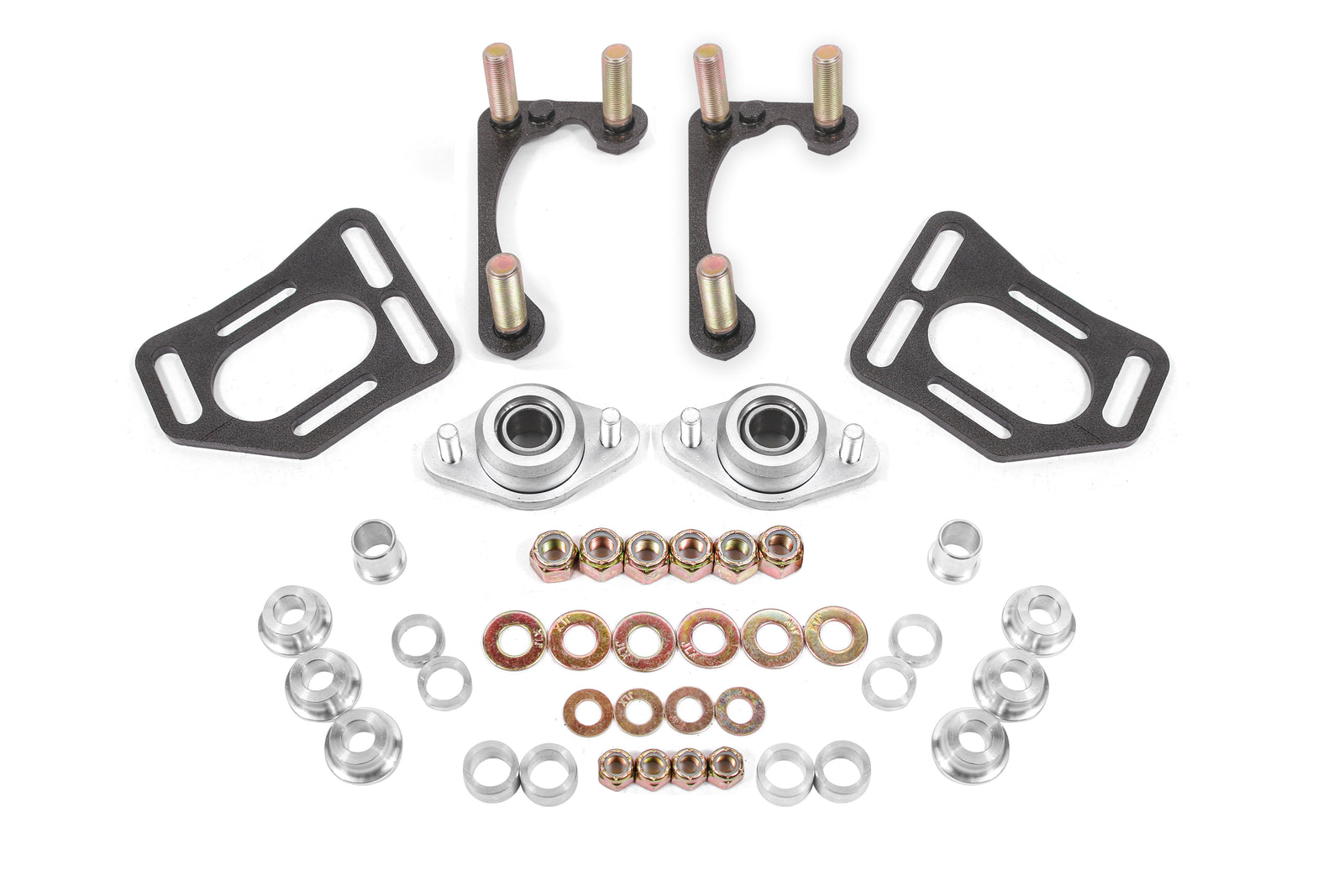 BMR 90-93 Fox Mustang Caster Camber Plates - Black Hammertone - WAK731H
