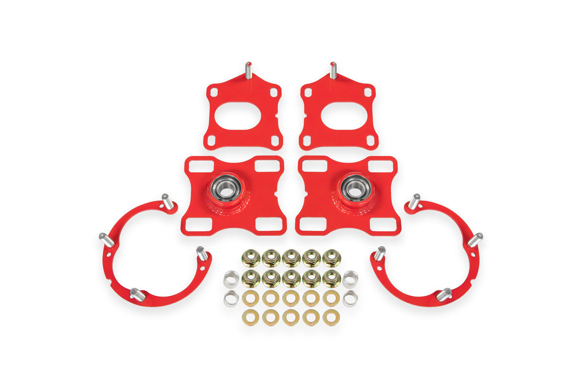 BMR Suspension 11-14 Ford Mustang Caster/Camber Plates - Red - WAK752R