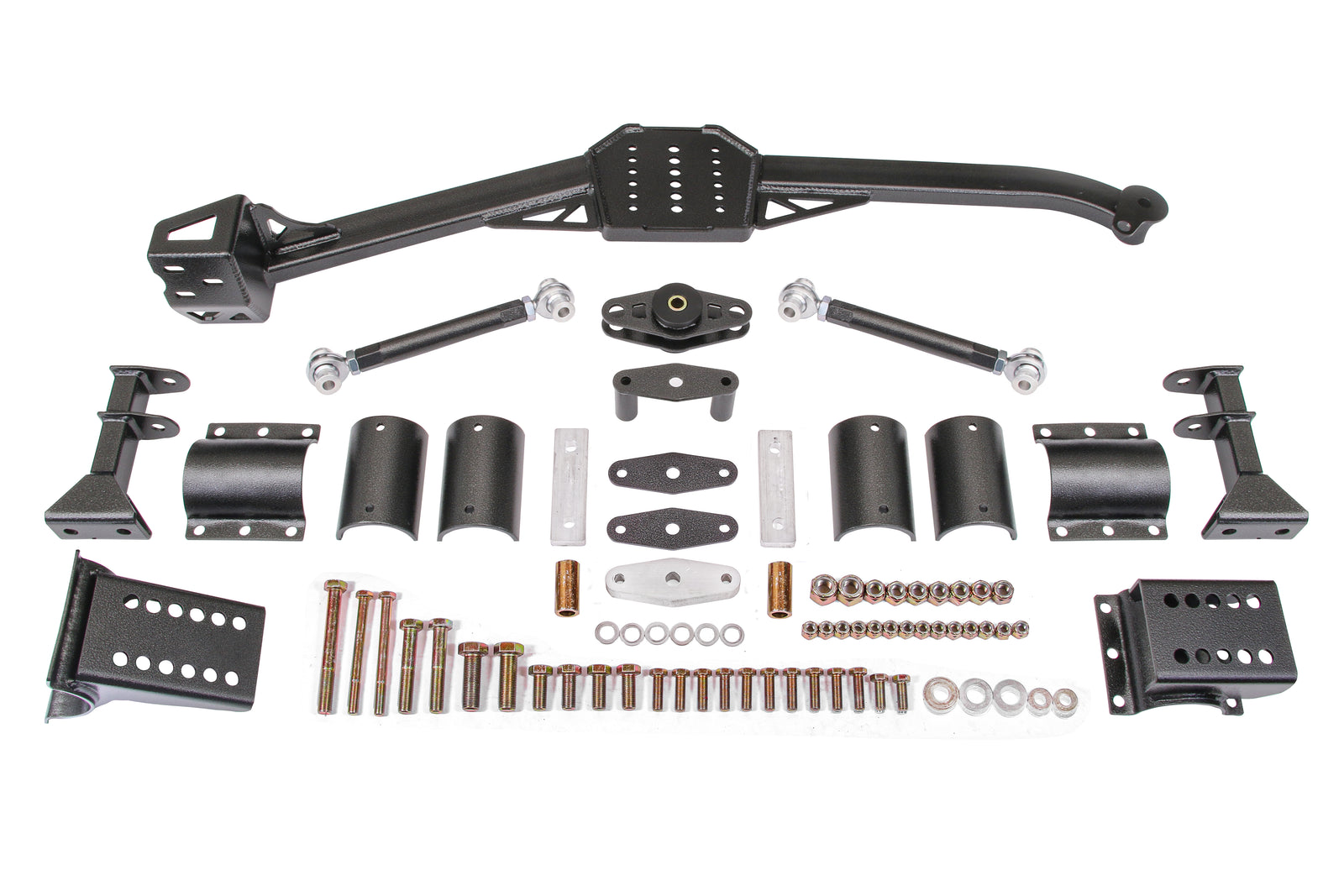 BMR 82-92 3rd Gen F-Body Body Mount Watts Link Rod Ends - Black Hammertone - WL330H