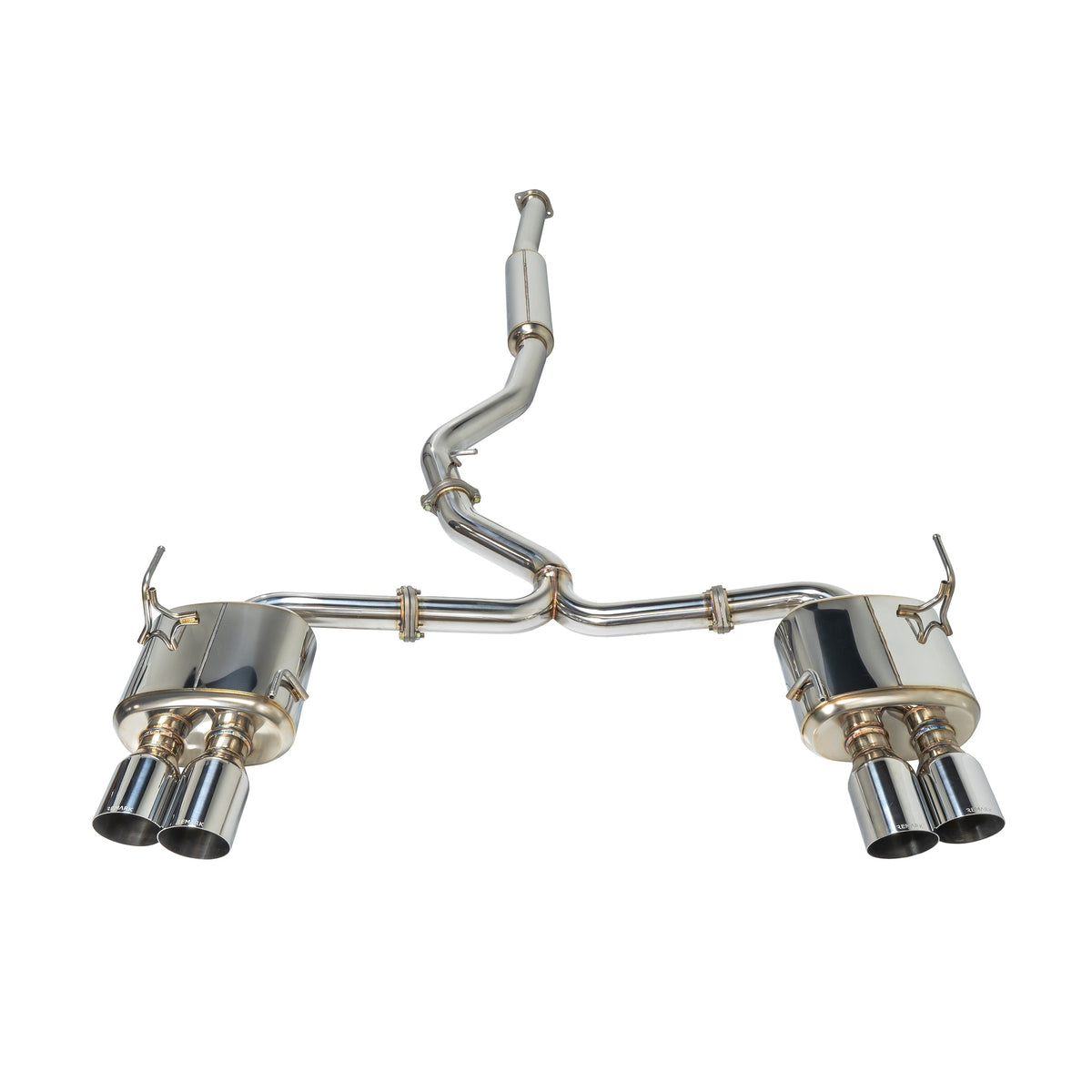 Remark 2015+ Subaru WRX/STi 4in Quad Cat-Back Exhaust Stainless Single Resonated - RK-C4076S-01C