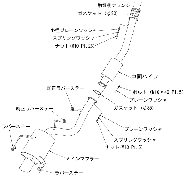 HKS Super Turbo Muffler Ti Skyline GT-R - 31030-AN003