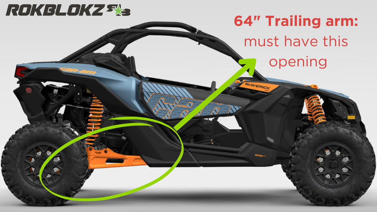 RokBlokz 64" Can-Am Maverick X3 2017+ Trailing Arm Guards