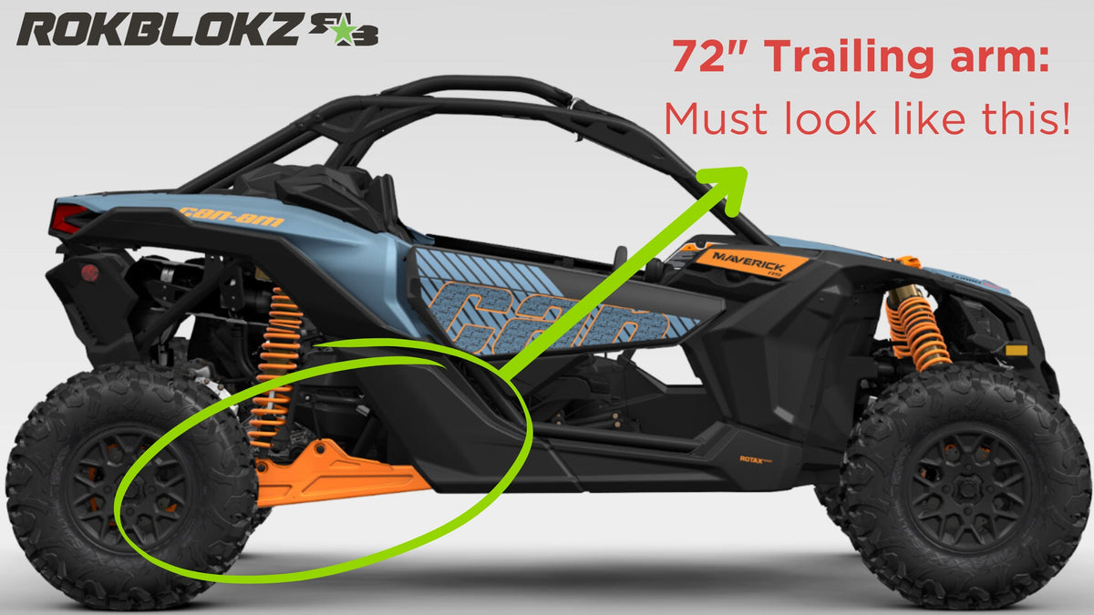 RokBlokz 72" Can-Am Maverick X3 2017+ Trailing Arm Guards