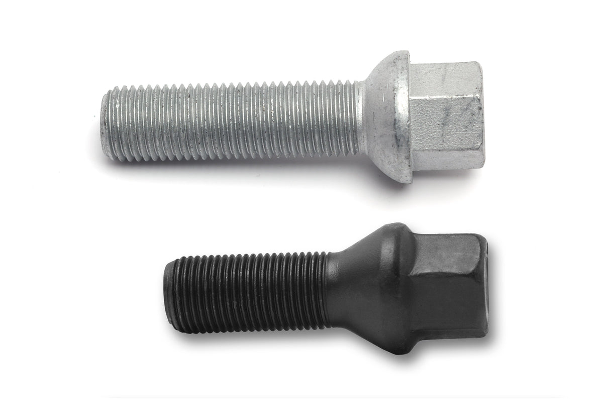 H&R Wheel Bolts 14 X 1.5 / Length 47mm / Mercedes Ball / Head 17mm - Black - Set of 10 - 1454702SW SET