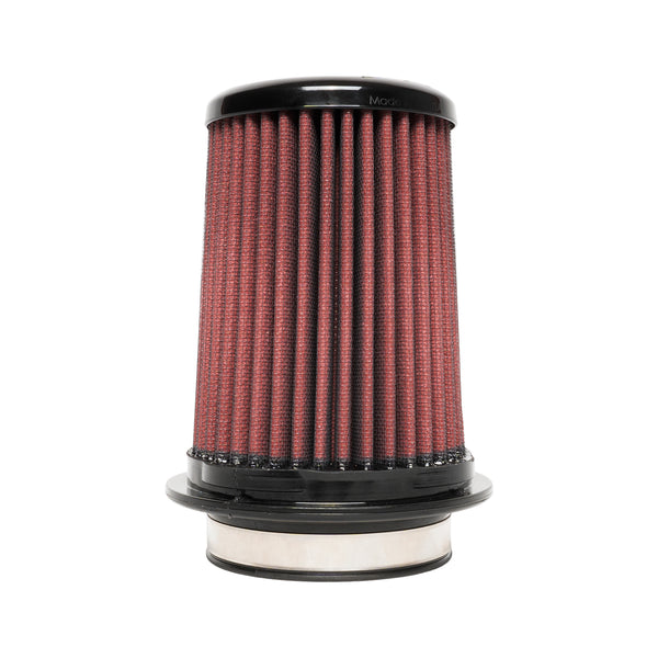 Injen 8-Layer Oiled Cotton Gauze Air Filter w/ Twist Lock - 3.5in ID / 5.5in Base / 6.3in H - X-1135-BR