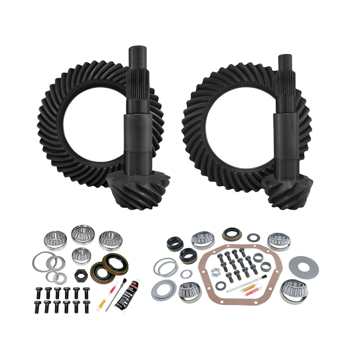 Yukon Gear & Install Kit Package for 99-16 Ford F350 Dana 60 Reverse Front/Dana 80 Rear 5.38 Ratio - YGK152