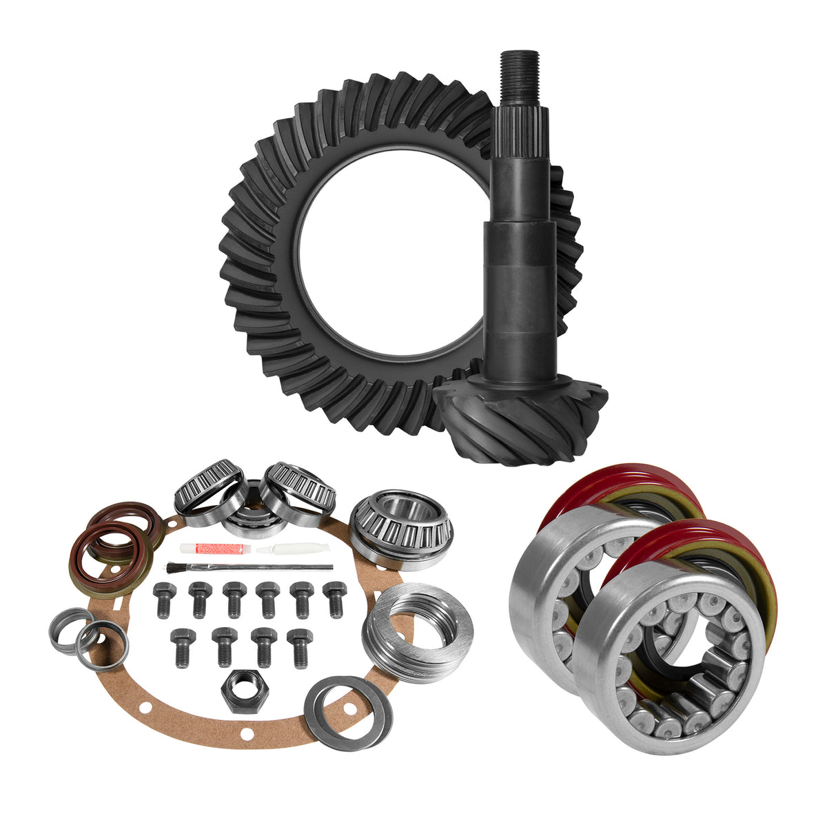 Yukon 8.6in GM 4.88 Rear Ring & Pinion Install Kit Axle Bearings and Seal - YGK2035