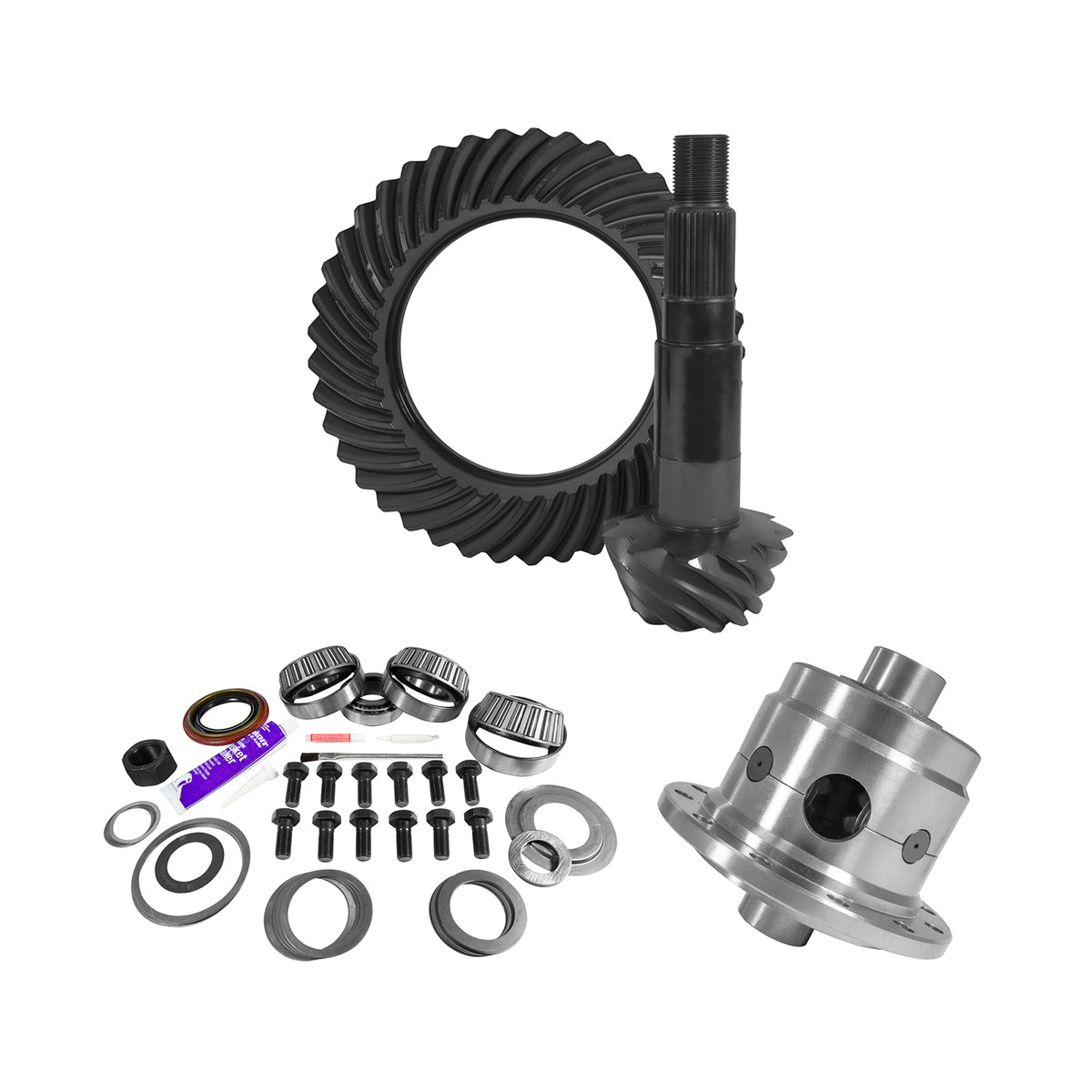 Yukon 11.25in Dana 80 4.88 Rear Ring & Pinion Install Kit 35 Spline Positraction 4.125in BRG - YGK2170