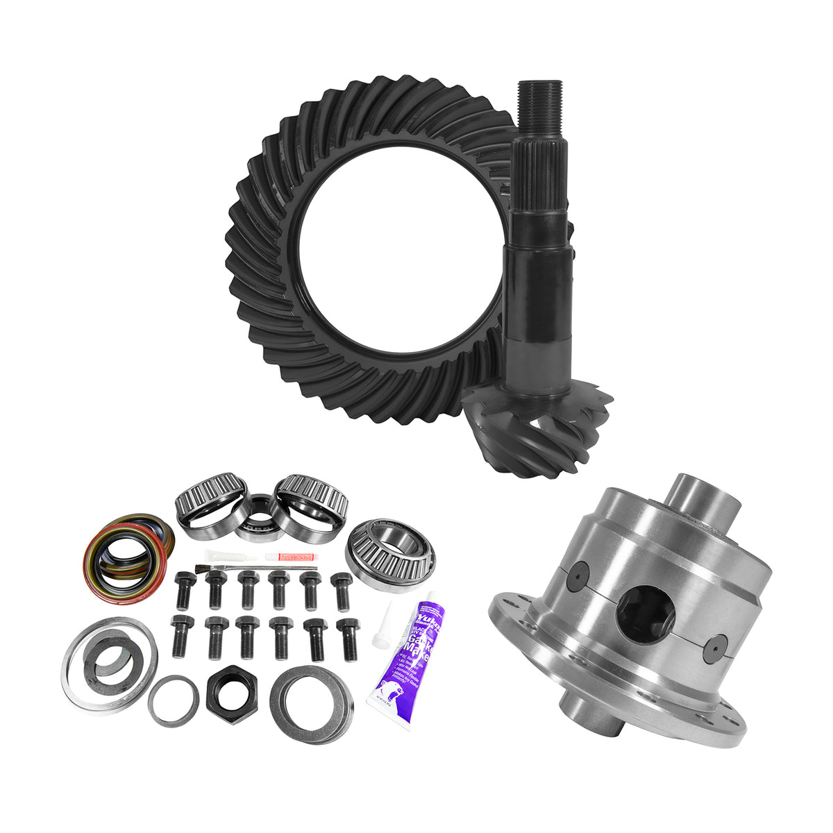 Yukon 11.25in Dana 80 4.88 Rear Ring & Pinion Install Kit 35 Spline Positraction 4.375in BRG - YGK2184