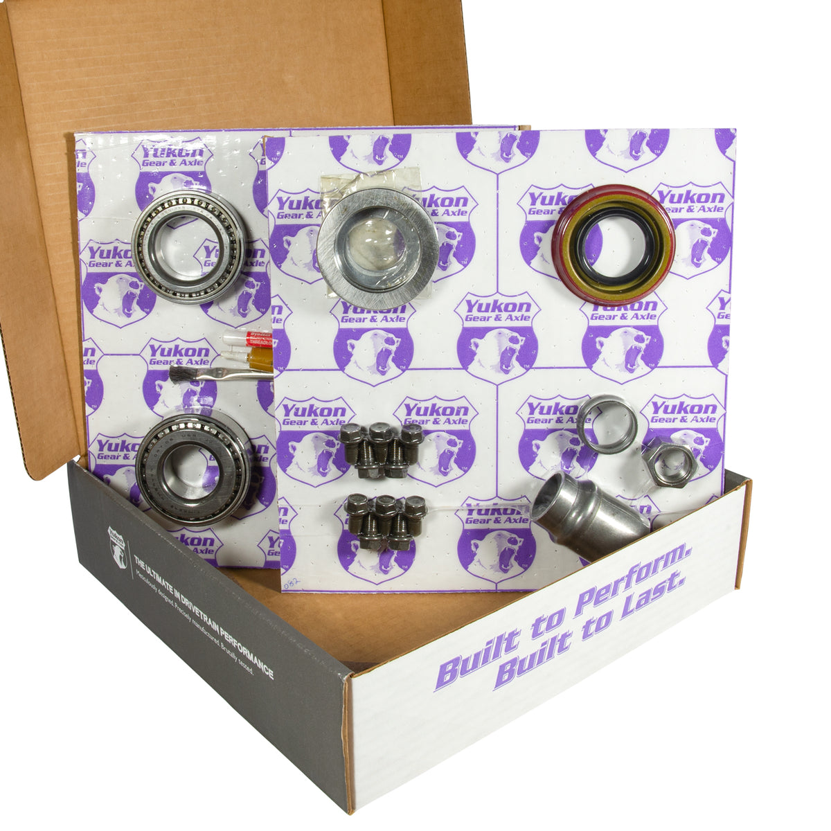 Yukon 8.2in GM 3.73 Rear Ring & Pinion Install Kit 28 Spline Positraction 2.25in Axle Bearings - YGK2214