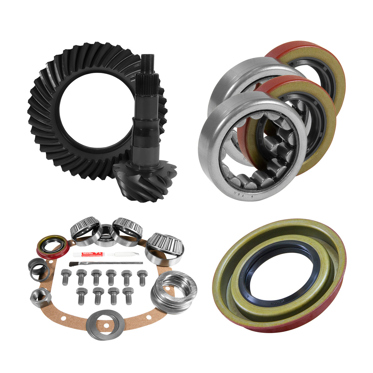 Yukon 7.5in/7.625in GM 3.08 Rear Ring & Pinion Install Kit 2.25in OD Axle Bearings - YGK2235