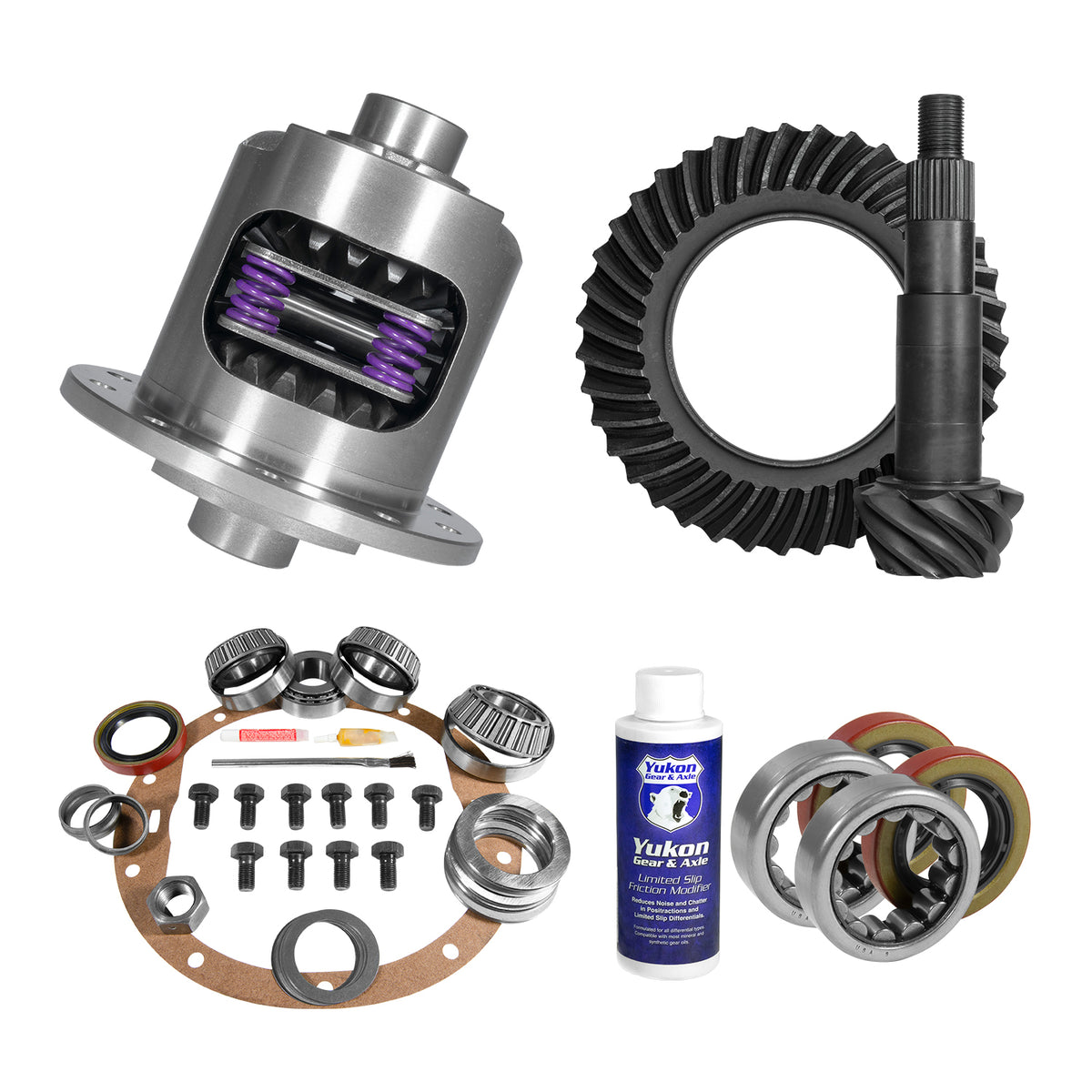 Yukon 70-96 Chevrolet Caprice Limited Slip & Re-Gear Kit - 8.5in Diff 28 Spline 3.73 Ratio - YGK2337