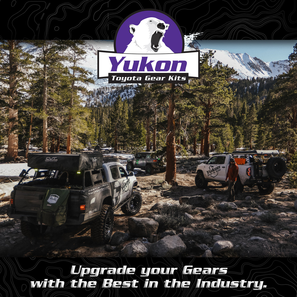 Yukon Ring & Pinion Gear Kit Front & Rear for Toyota 8.75/8IFS Diff (A/T w/E-Locker) 5.29 Ratio - YGKT003-529