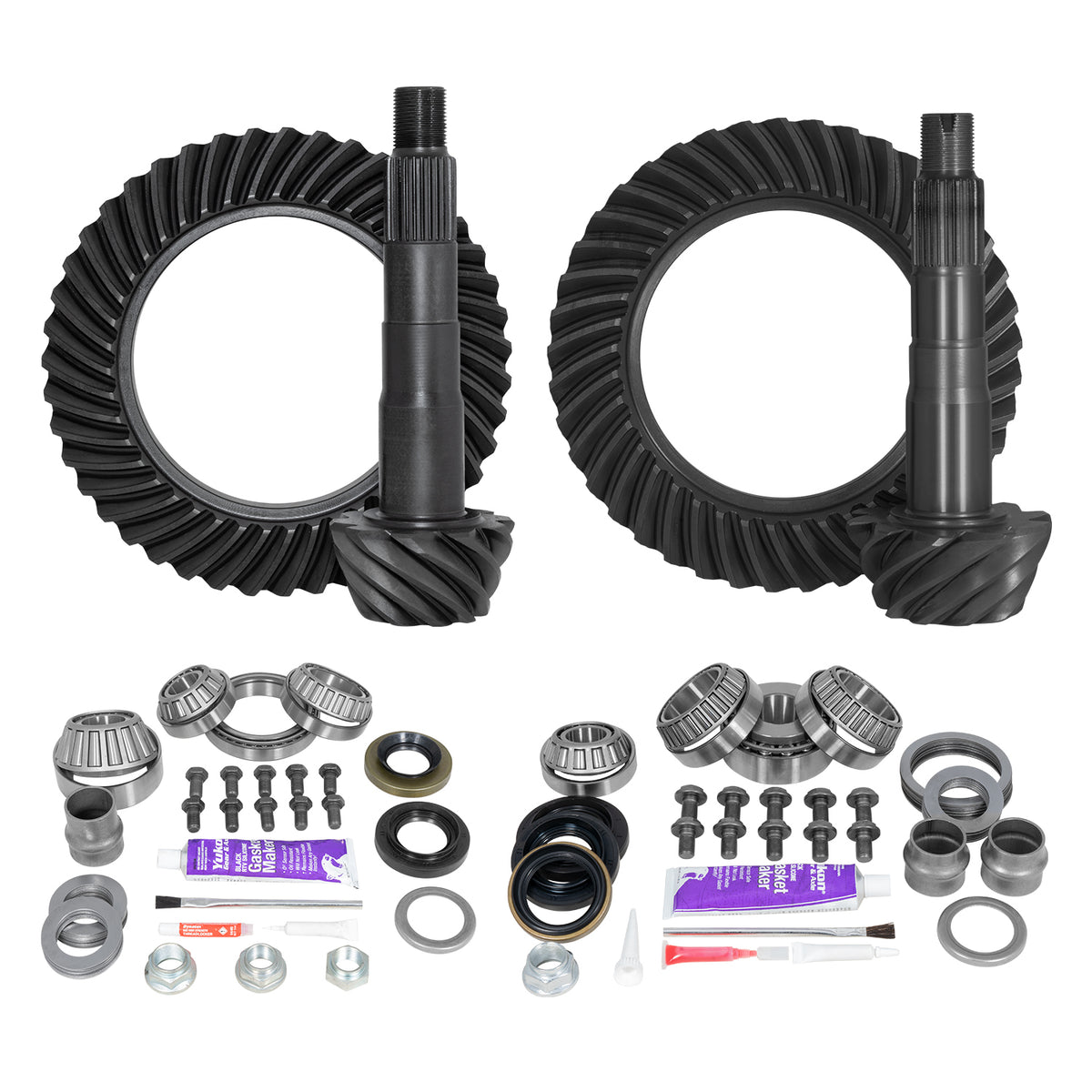 Yukon Ring & Pinion Gear Kit Front & Rear for Toyota 8/8IFS Diff (w/Factory Locker) 4.88 Ratio - YGKT006-488-4