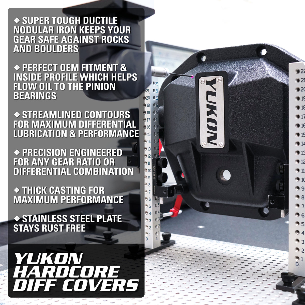 Yukon Gear Hardcore Diff Cover for 14 Bolt GM Rear w/ 8mm Cover Bolts - YHCC-GM14T-M
