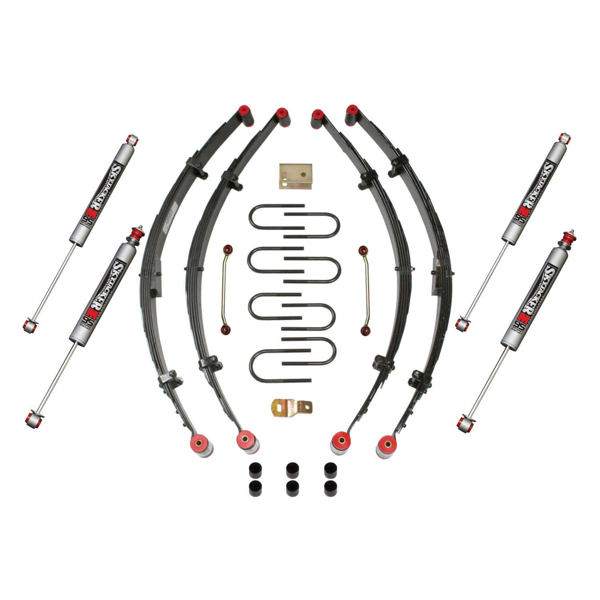 Skyjacker 87-95 Jeep Wrangler Yj 4 In. Susp. Lift Kit With ADX M2.0 Aluminum Monotube Shocks - YJ41BK-XM