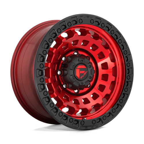 Fuel Off-Road Aluminum Wheels 20X10 Zephyr D632 Candy Red W/ Black Bead Ring