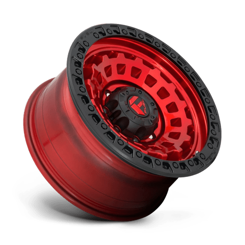 Fuel Off-Road Aluminum Wheels 20X10 Zephyr D632 Candy Red W/ Black Bead Ring