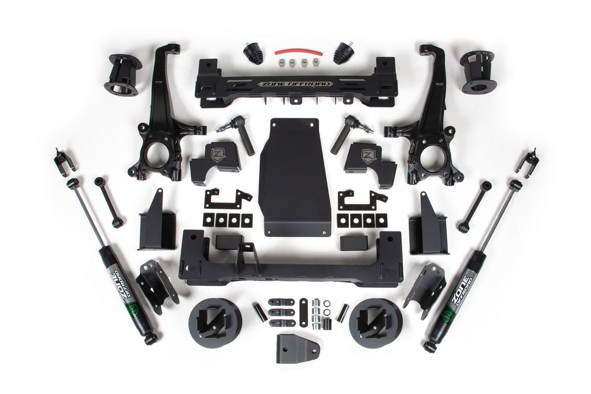 Zone Offroad 22-26 Toyota Tundra 6in Suspension Lift Kit w/ Fox Adventure Series Shocks - ZONT14F
