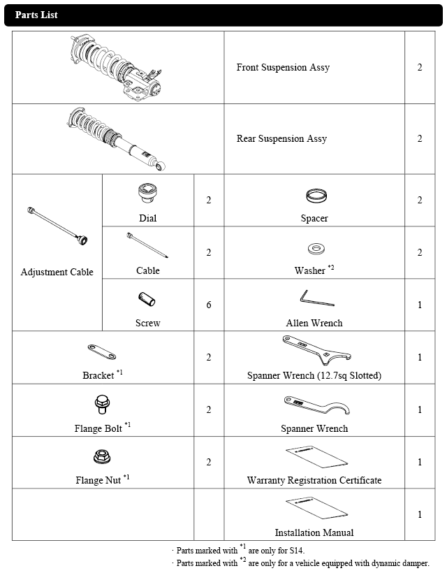 HKS HIPERMAX S S15/S14 Front Pillow Ball Full Kit - 80330-AN002P