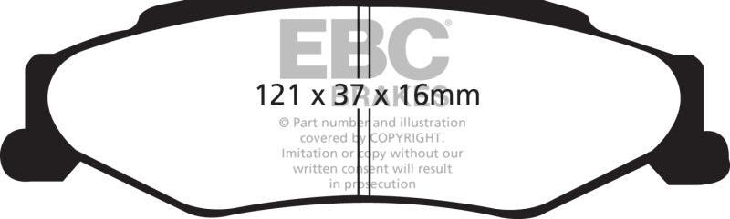 EBC 03-04 Cadillac XLR 4.6 Yellowstuff Rear Brake Pads - DP41160R