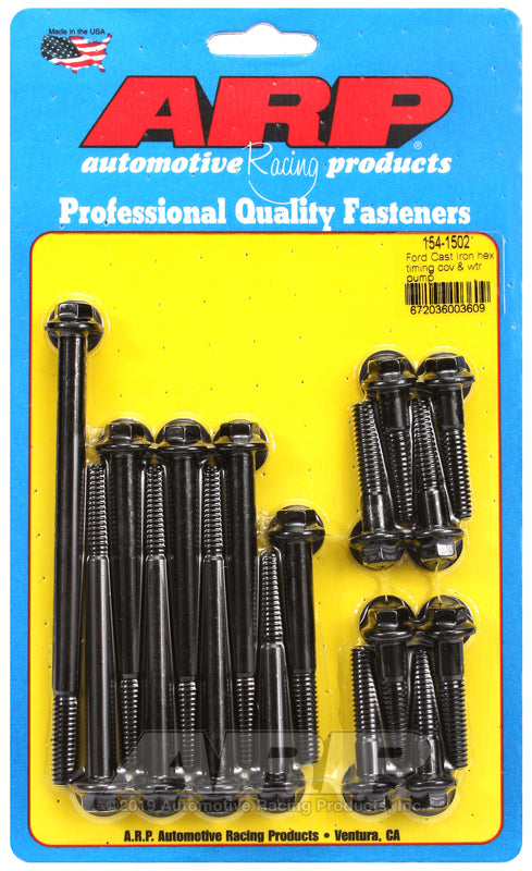 ARP Ford Cast Iron Hex Timing Cover and Water Pump Kit - 154-1502