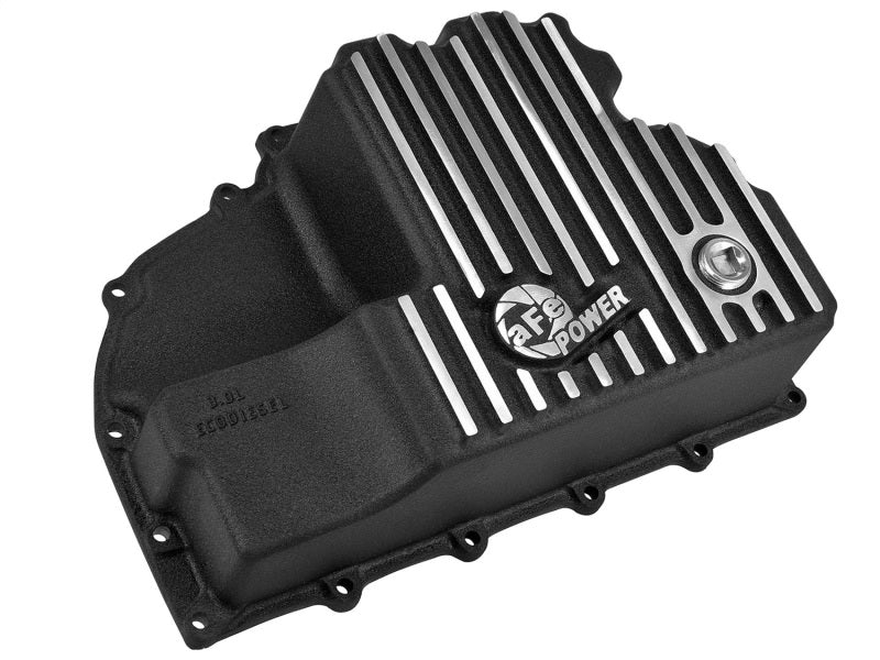 AFE Engine Oil Pan Black Machined; 14-16 Dodge RAM 1500 EcoDiesel 3.0L V6 (td) - 46-70282