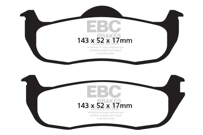 EBC 04-05 Infiniti QX56 5.6 Greenstuff Rear Brake Pads - DP61707