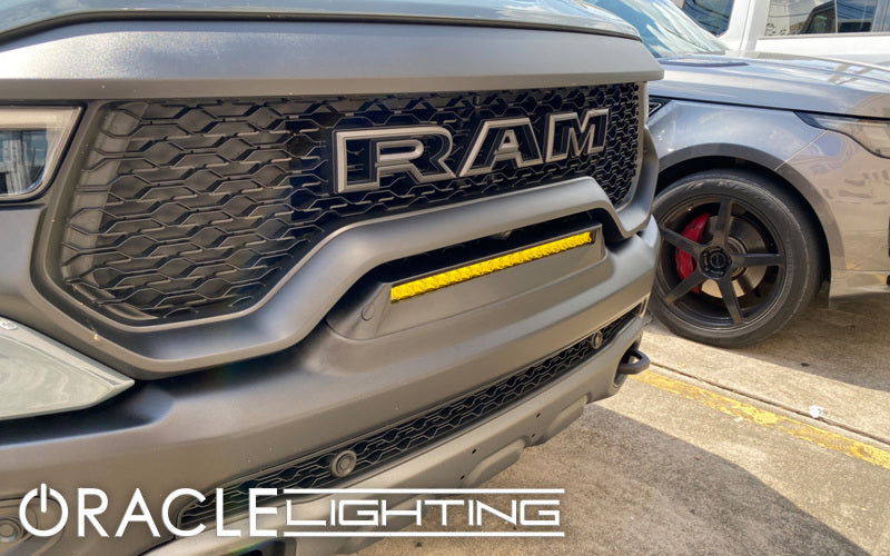 ORACLE Lighting 19-22 RAM Rebel/TRX Front Bumper Flush LED Light Bar System - Yellow SEE WARRANTY - 5885-006