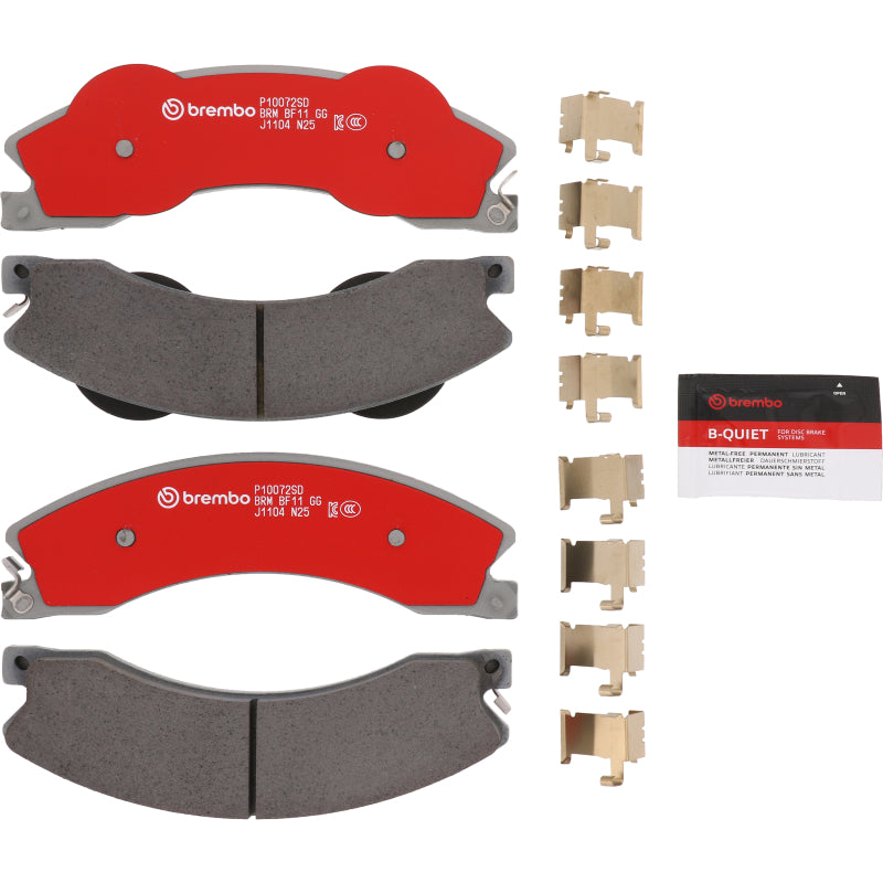 Brembo OE 09-17 Chevrolet Express 3500/11-19 Silverado 2500 HD XTRA Severe Duty Brake Pad Set - Rear - P10072SD