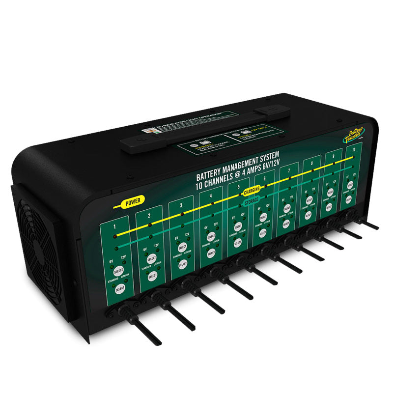 Battery Tender - 10-Bank 6V/12V, 4A Selectable Battery Charger - 021-0134-DL-WH
