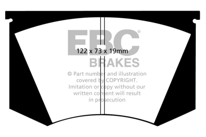 EBC 64-66 Ac Cobra 7.0 Redstuff Front Brake Pads - DP3223C