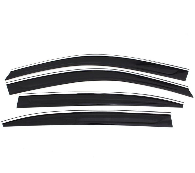 AVS 2018 Nissan Rogue Ventvisor Low Profile Window Deflectors 4pc - Chrome - 794014