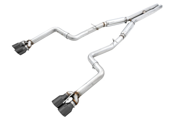 AWE Tuning 2017+ Dodge Challenger 5.7L Track Edition Exhaust - Diamond Black Quad Tips - 3015-43152 for 2015-2023 Dodge Chall