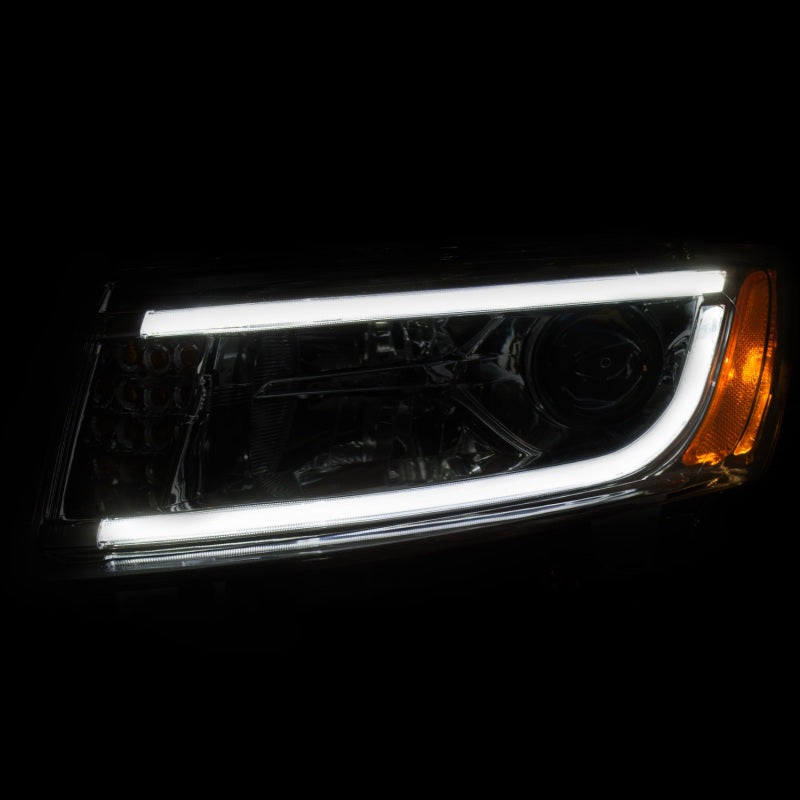 ANZO 2014-2015 Jeep Grand Cherokee Projector Headlights w/ Plank Style Design Chrome - 111328
