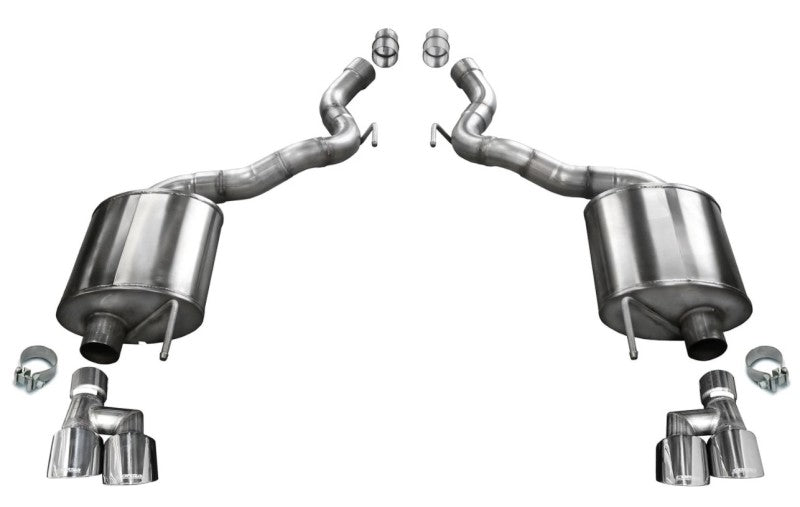 Corsa 2018-2023 Ford Mustang GT Convertible Sport Axle-Back Exhaust w/ 4in Tips - 21050